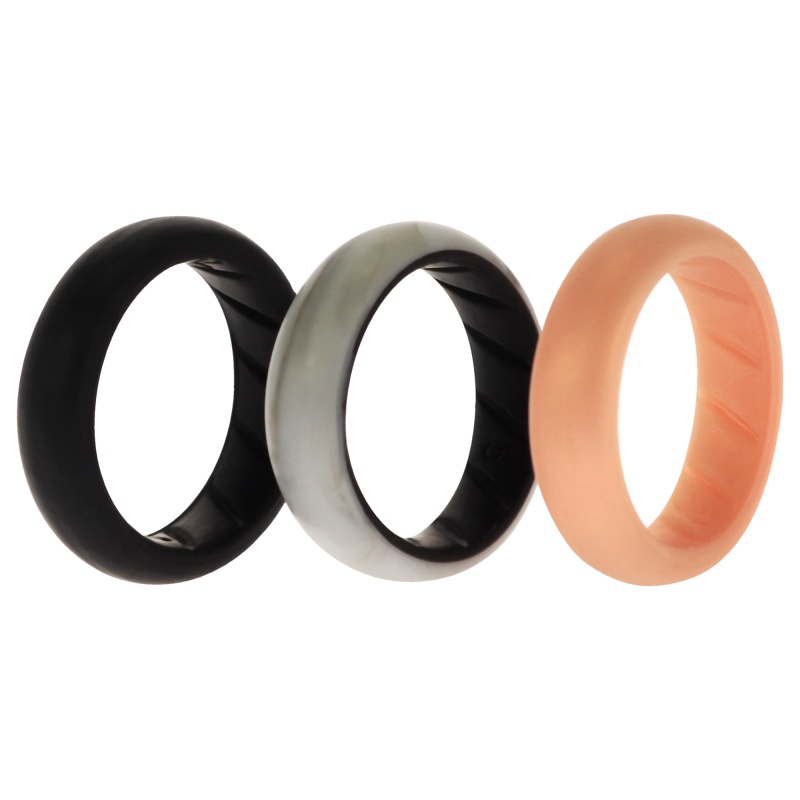 Silicone Wedding Br Solid Ring Set - Marble By Roq For Women - 3 X 5 Mm Ring