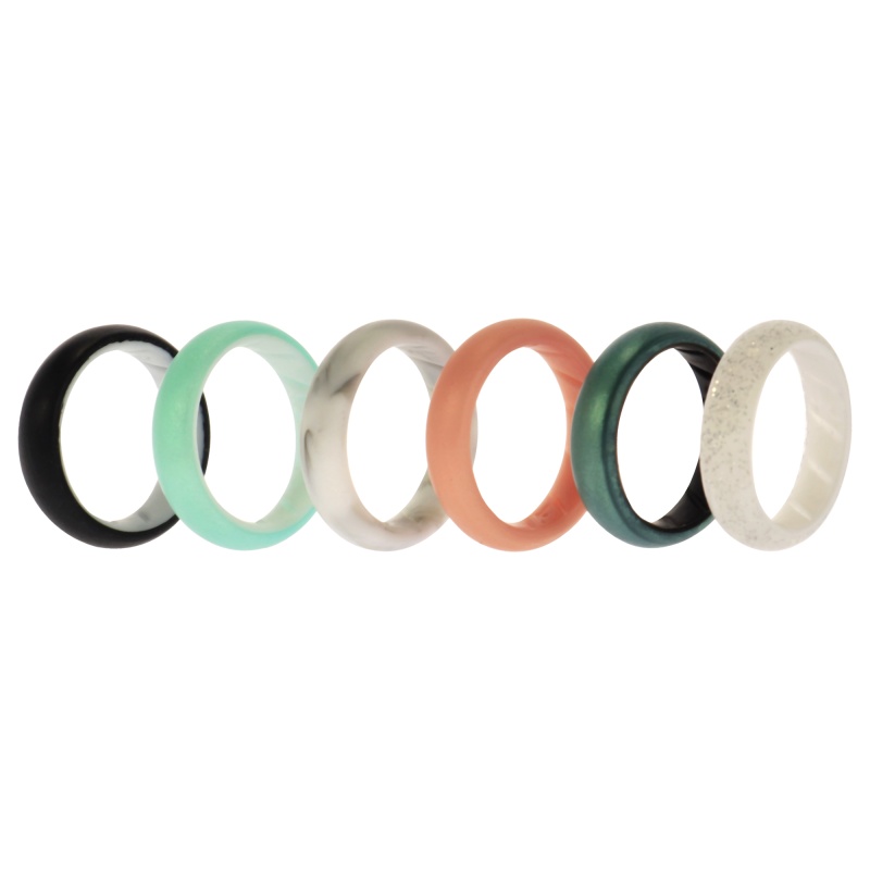 Silicone Wedding Br Solid Ring Set - Aque By Roq For Women - 6 X 6 Mm Ring