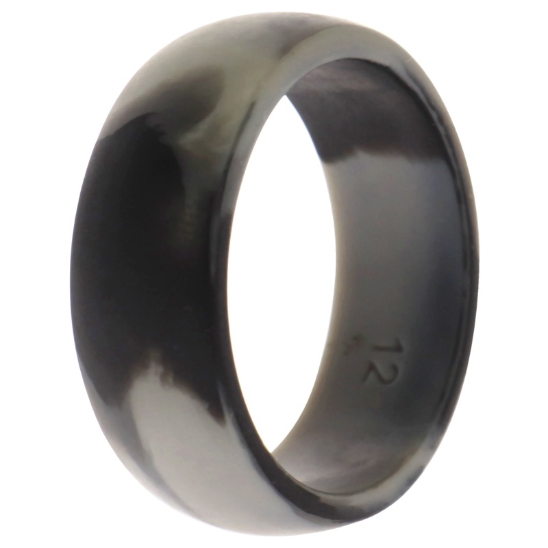 Silicone Wedding Ring - Black-Camo By Roq For Men - 12 Mm Ring