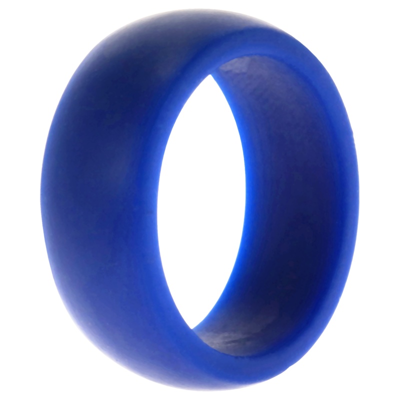 Silicone Wedding Ring Dome Style - Blue By Roq For Men - 7 Mm Ring