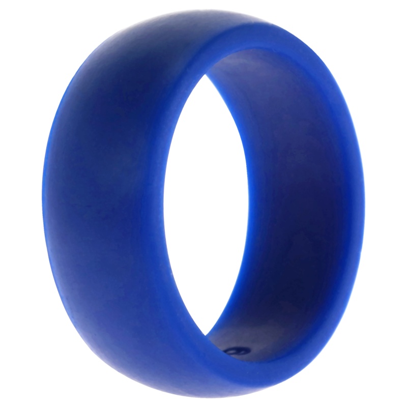 Silicone Wedding Ring Dome Style - Blue By Roq For Men - 9 Mm Ring