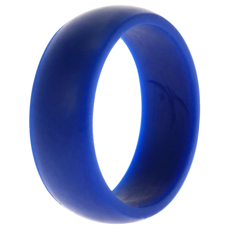 Silicone Wedding Ring Dome Style - Blue By Roq For Men - 14 Mm Ring