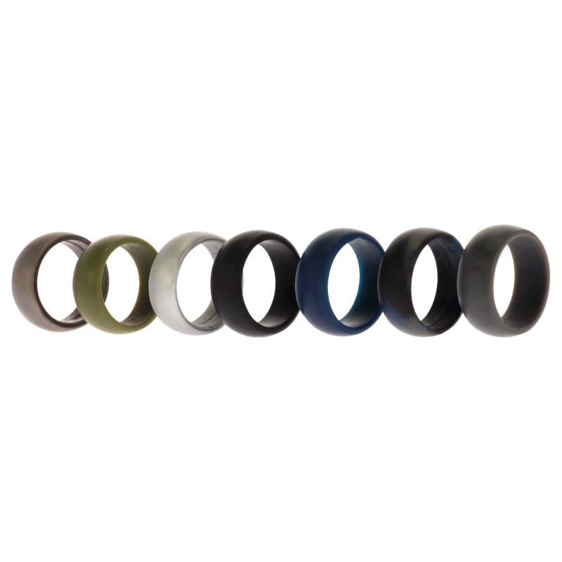 Silicone Wedding Ring Set - Metal-Camo By Roq For Men - 7 X 9 Mm Ring