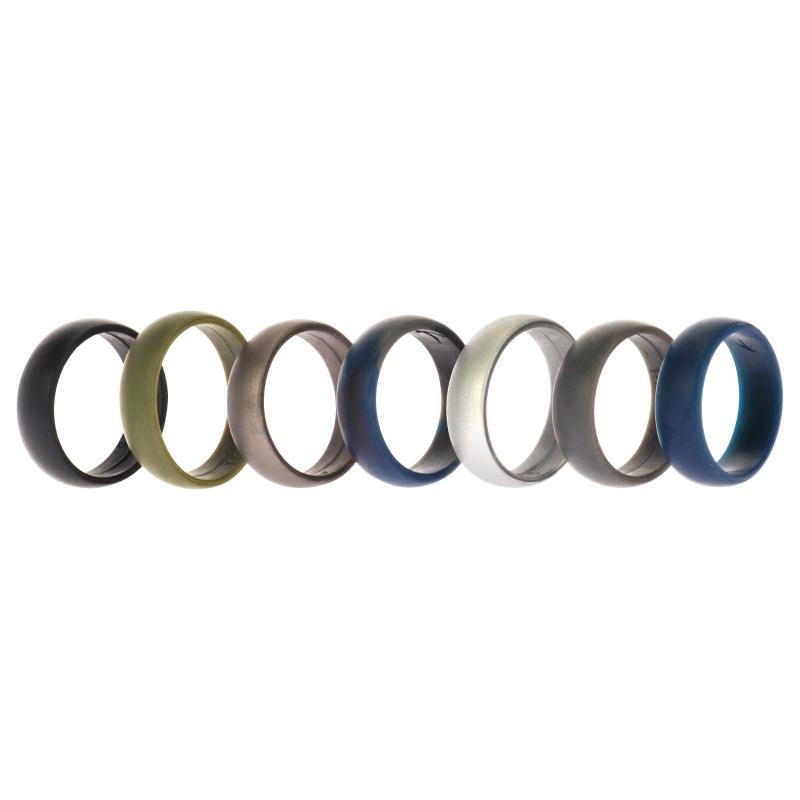 Silicone Wedding Ring Set - Metal-Camo By Roq For Men - 7 X 15 Mm Ring