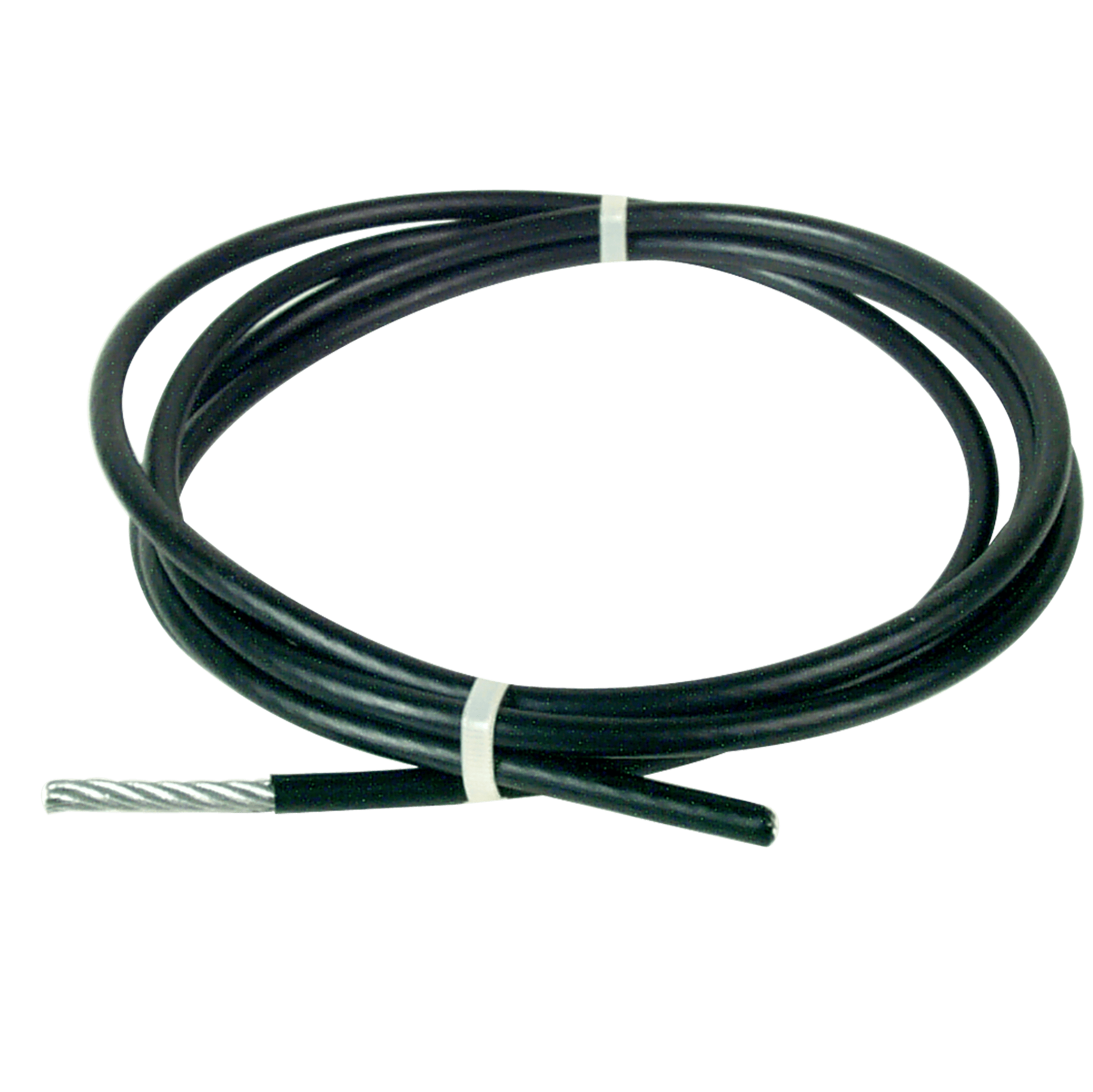 1/4" Cable by the Foot with Black Nylon Coating