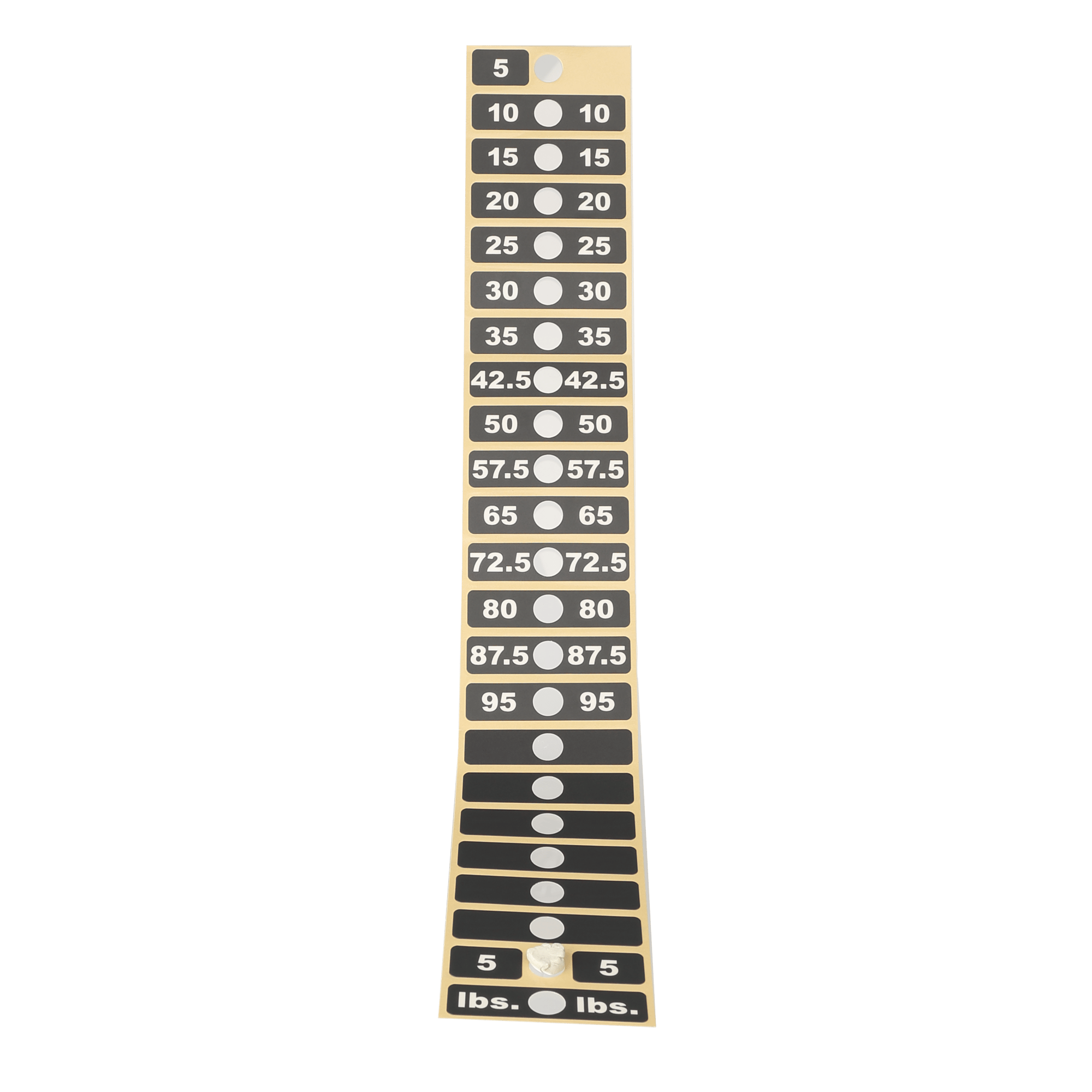 95 Lbs Weight Stack Label