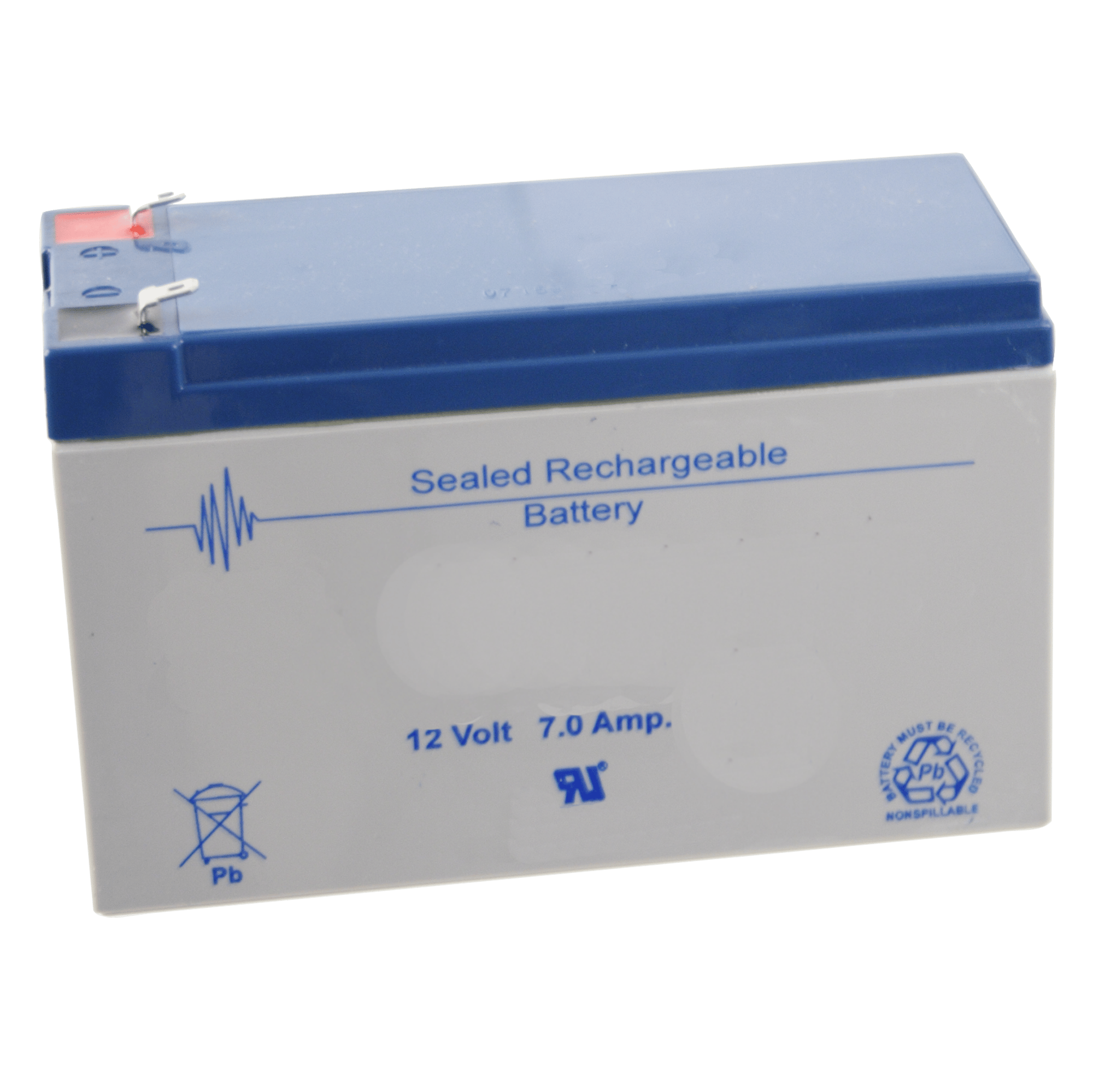 Precor 12V 7Ah Battery, 6" x 4" x 2 3/4"