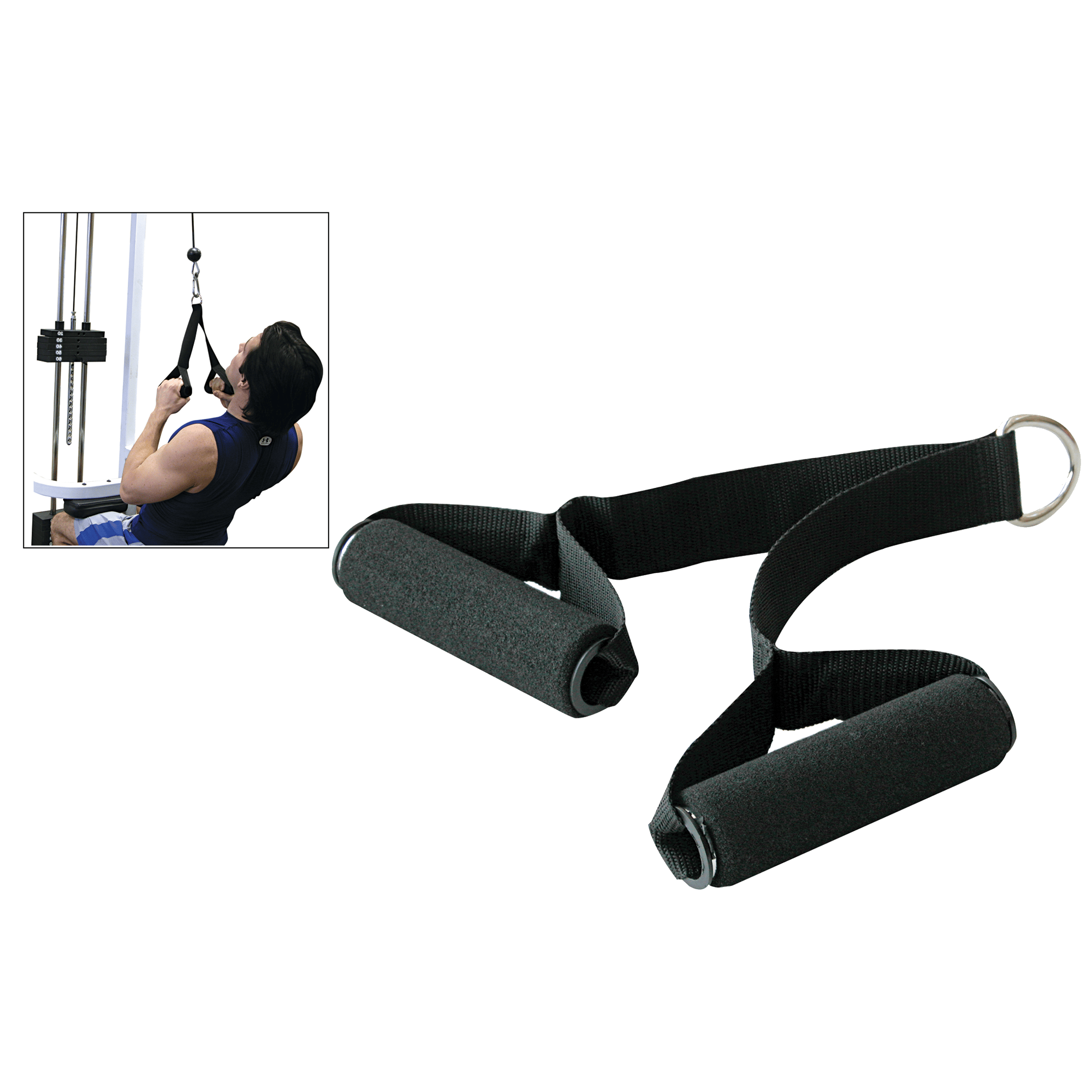 Nylon Tricep Strap With Dual Stirrup Handles
