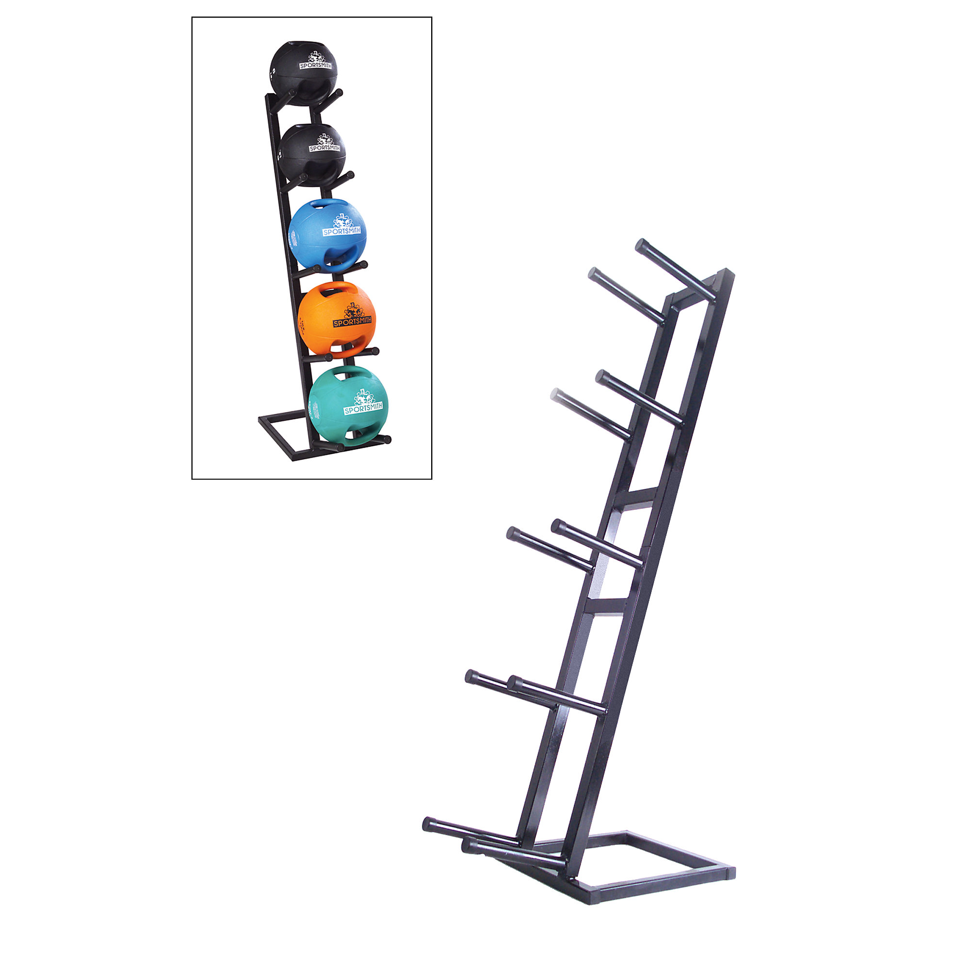 Vertical Medicine Ball Rack, Black