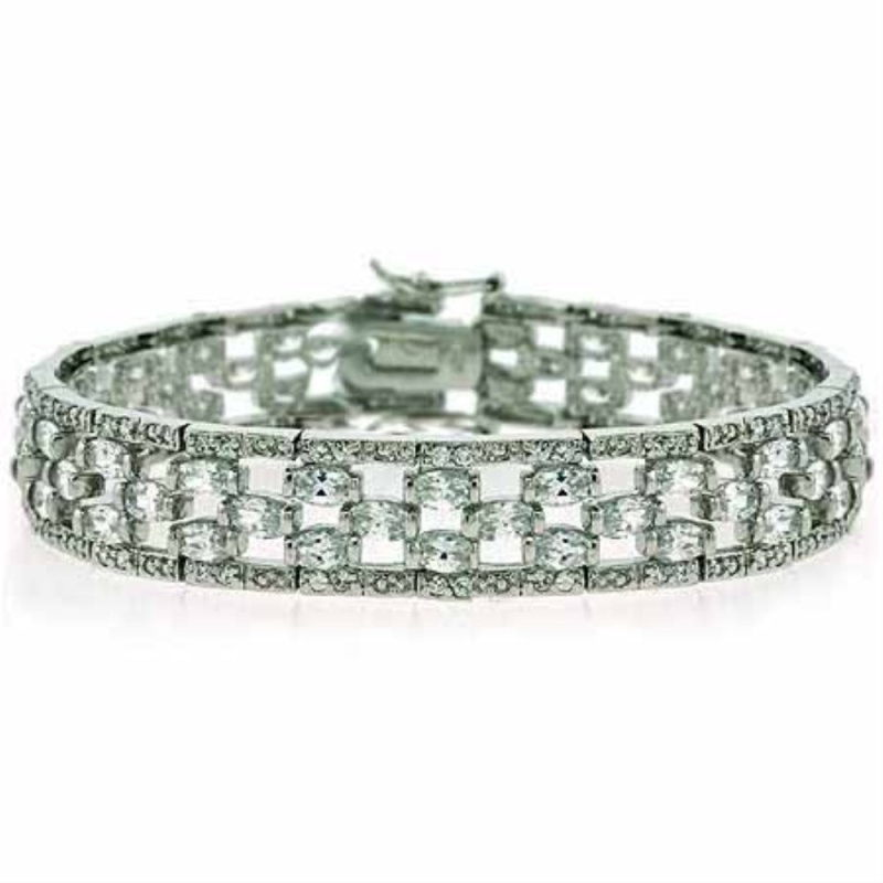 Sterling Silver Dazzling Cz Bracelet