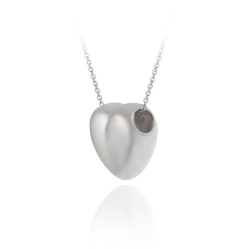 Sterling Silver Puffed Heart Pendant
