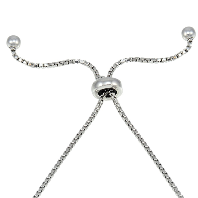 Sterling Silver Peach Freshwater Cultured Pearl Adjustable Bracelet