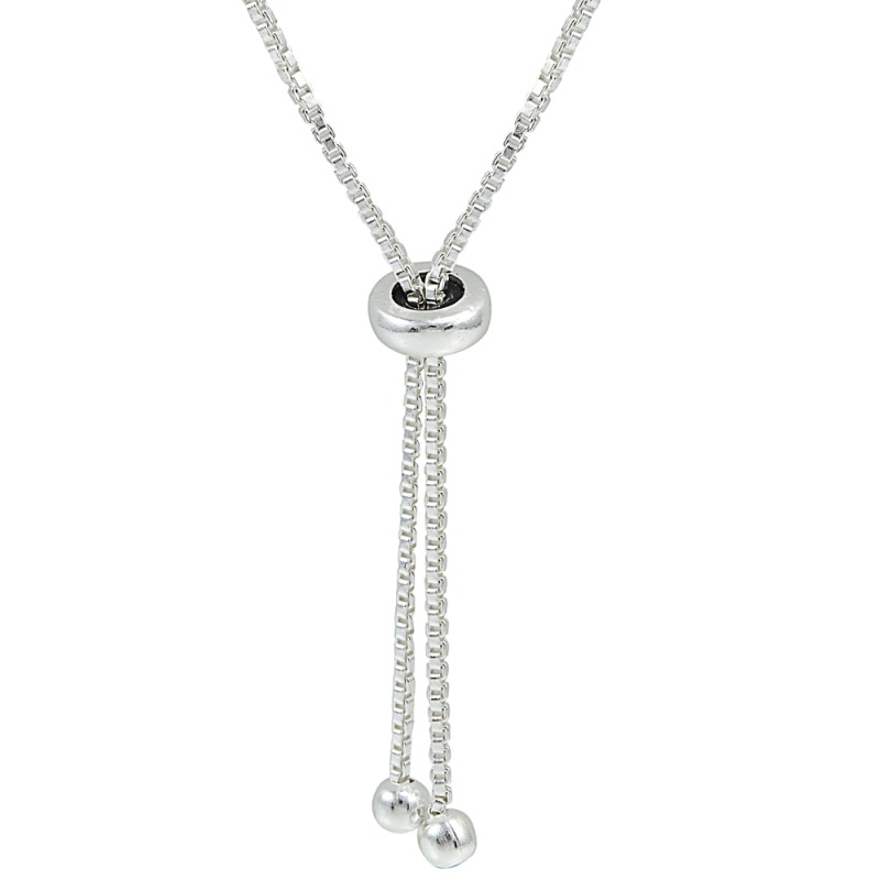 Sterling Silver Two-Tone 6Mm Bead Adjustable Bracelet