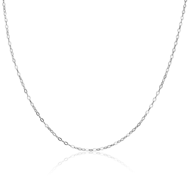 Sterling Silver 0.90Mm Thin Delicate Cable Chain Necklace, 20 Inches