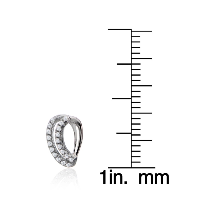 Sterling Silver Cubic Zirconia Dainty Stud Earrings