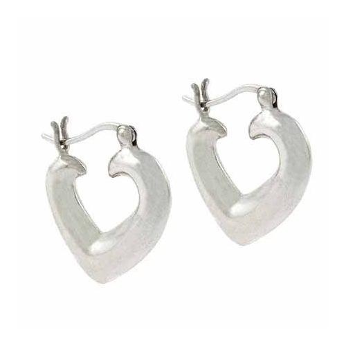 Sterling Silver Puffed Heart Earrings