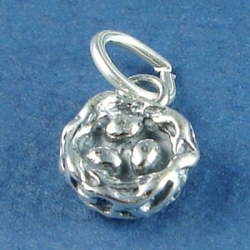 Birds Nest With Eggs 3D Sterling Silver Charm Pendant