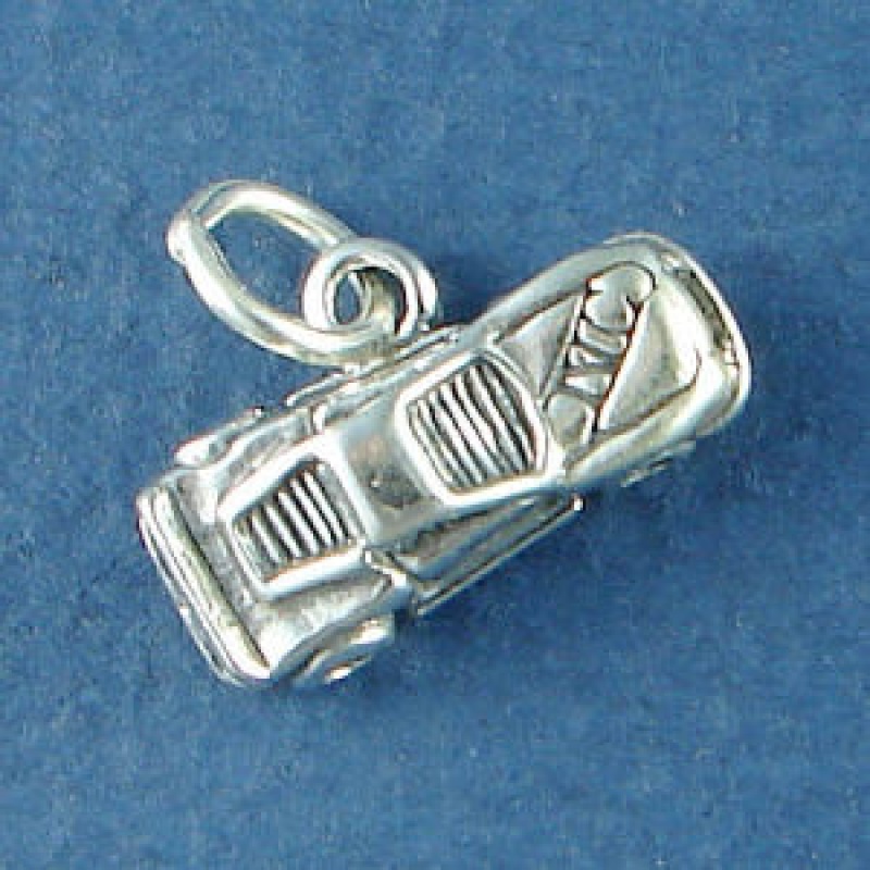 Car Nascar Style Race Car Sterling Silver Charm For Charm Bracelet