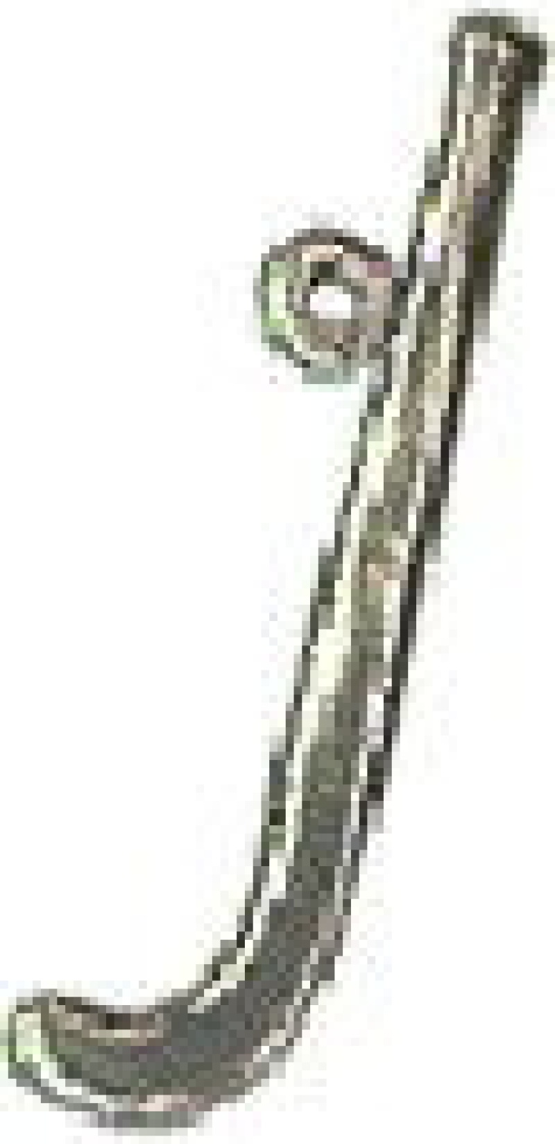 Hockey Stick 3D Sterling Silver Charm Pendant
