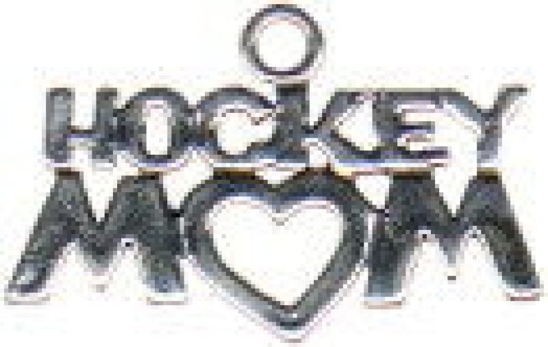 Hockey Mom Sterling Silver Charm Pendant