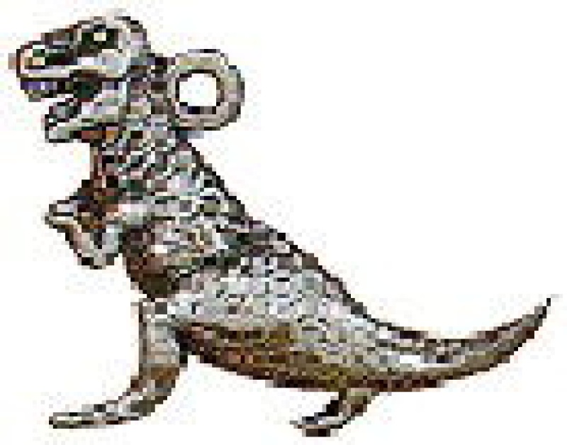 Dinosaur Tyrannosaurus Rex 3D Sterling Silver Charm Pendant