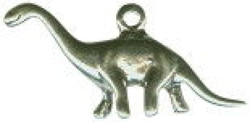 Dinosaur Brontosaurus 3D Sterling Silver Charm Pendant