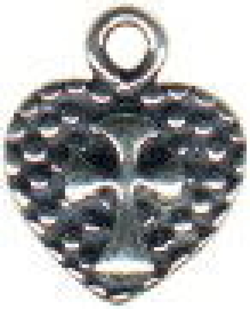 Heart With Small Cross Sterling Silver Charm Pendant