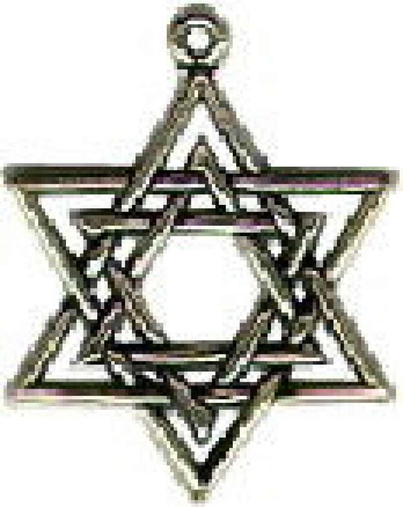 Religious Jewish Star Of David Sterling Silver Charm Pendant