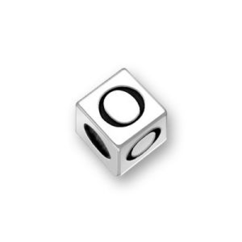 Sterling Silver Alphabet Beads O 5.5Mm Letter Beads