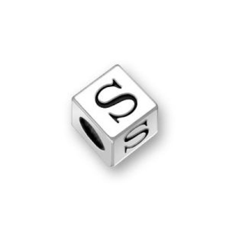 Sterling Silver Alphabet Beads S 5.5Mm Letter Beads