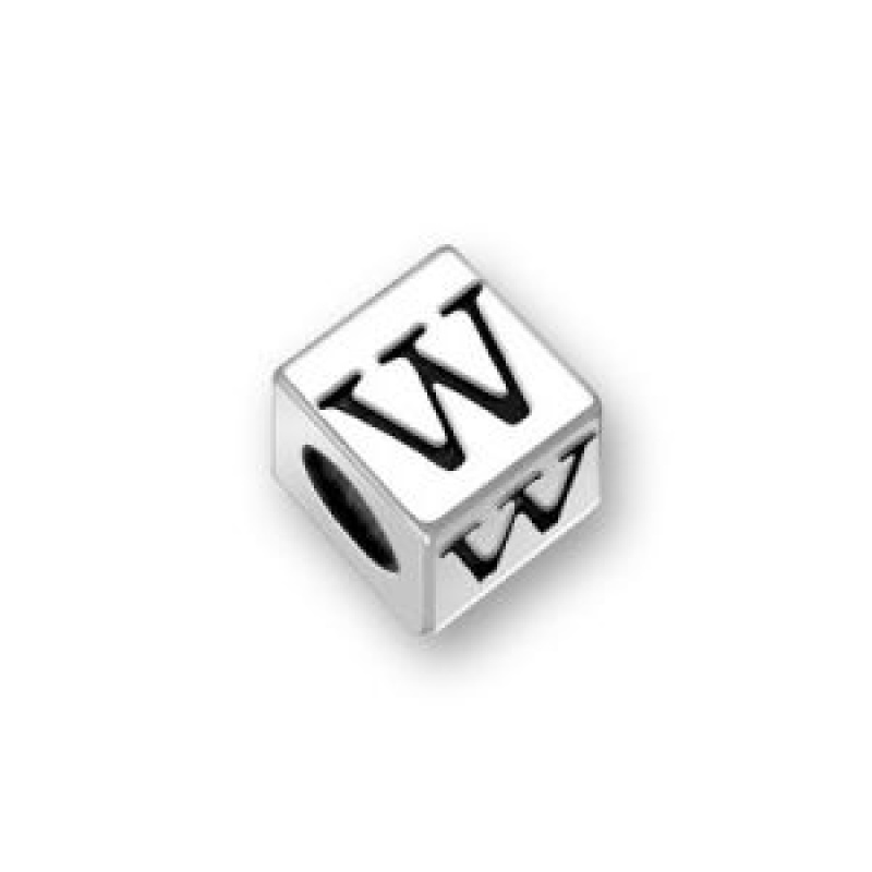 Sterling Silver Alphabet Beads W 5.5Mm Letter Beads