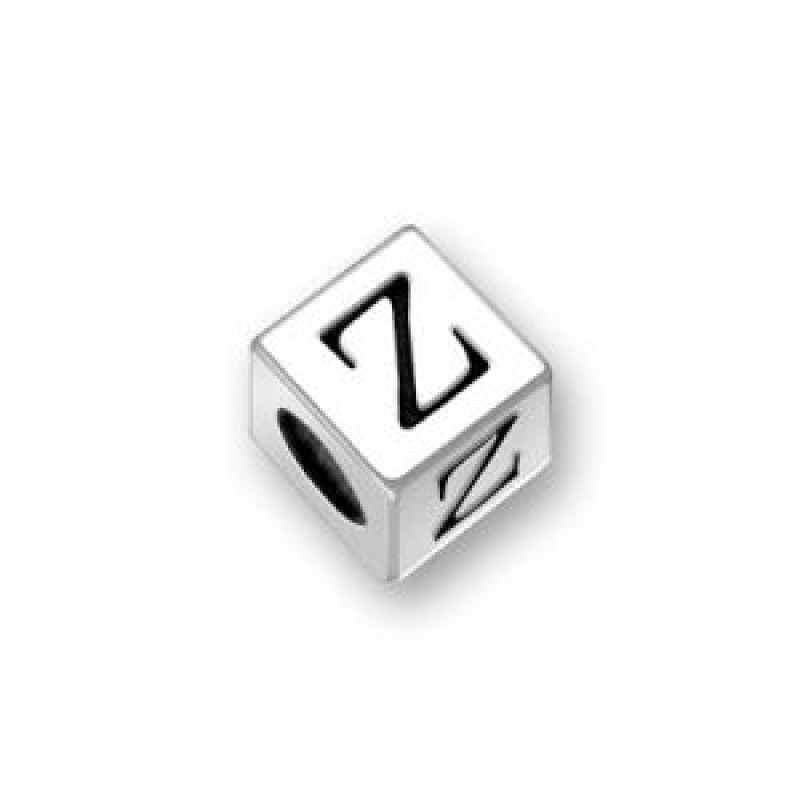 Sterling Silver Alphabet Beads Z 5.5Mm Letter Beads