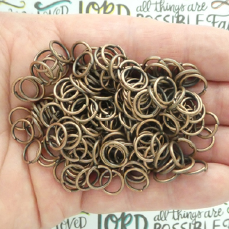 Copper Plated Open Jump Rings 10Mm 18 Gauge Bulk Pack Of 200