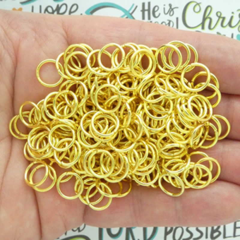 Gold Plated Open Jump Rings 10Mm 18 Gauge Bulk Pack Of 200