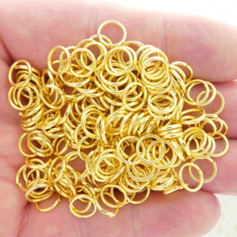 Gold Open Jump Rings 8Mm 18 Gauge Bulk Plated Pack Of 200