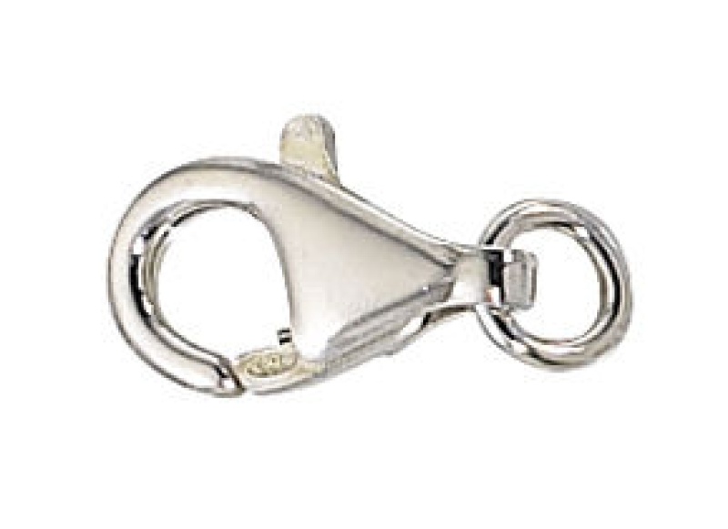 Sterling Silver Lobster Claw Trigger Clasp With Ring Medium 7Mm X 13Mm