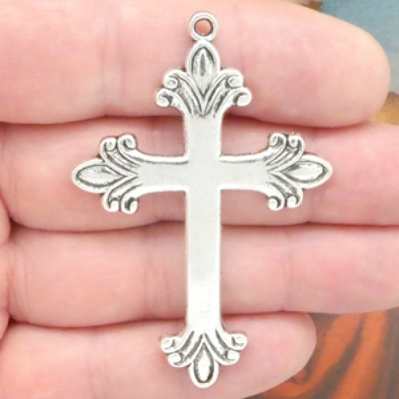 Silver Cross Pendants Wholesale In Pewter