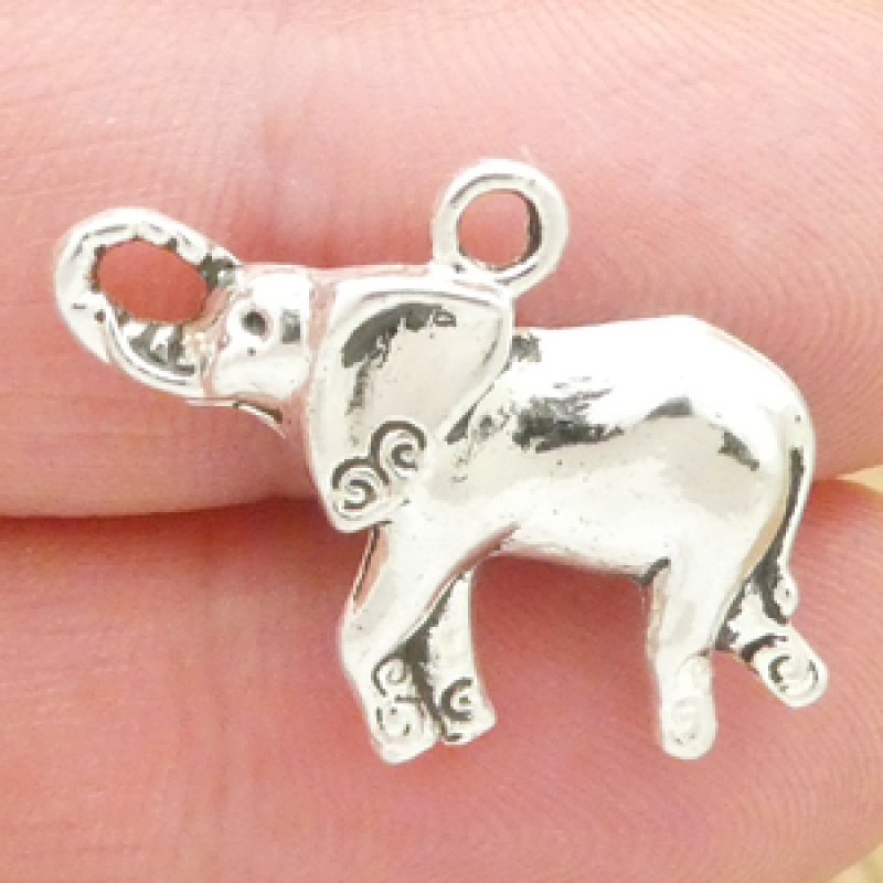 Elephant Charms In Bulk Antique Silver Pewter Small