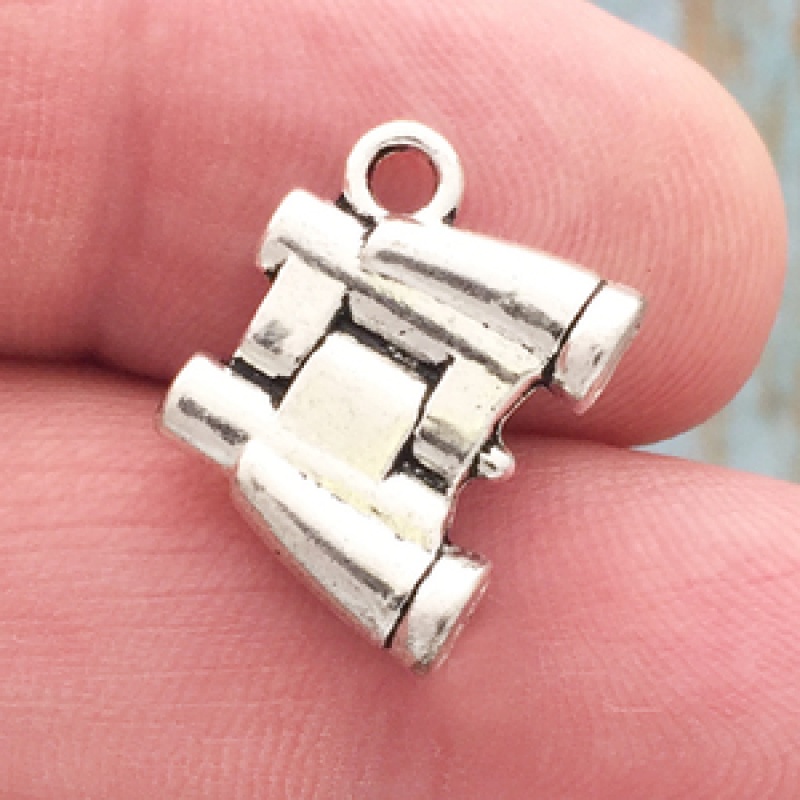 Binocular Charm Bulk In Silver Pewter