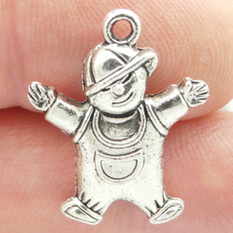Little Boy Charms Bulk In Silver Pewter
