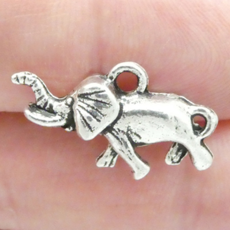 Elephant Charms Bulk In Antique Silver Pewter Small