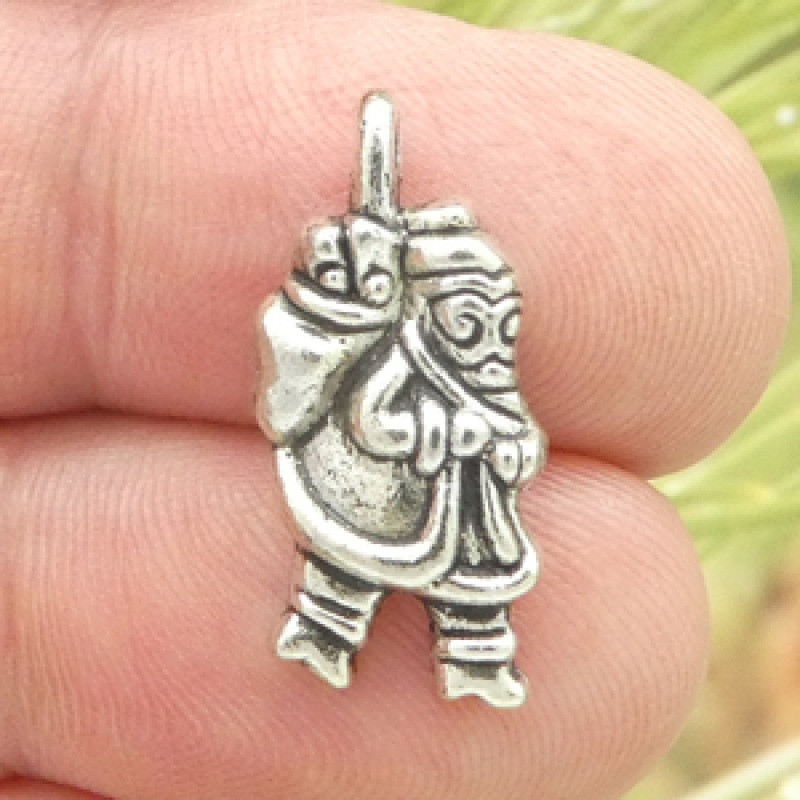 Santa Claus Charms Bulk In Silver Pewter