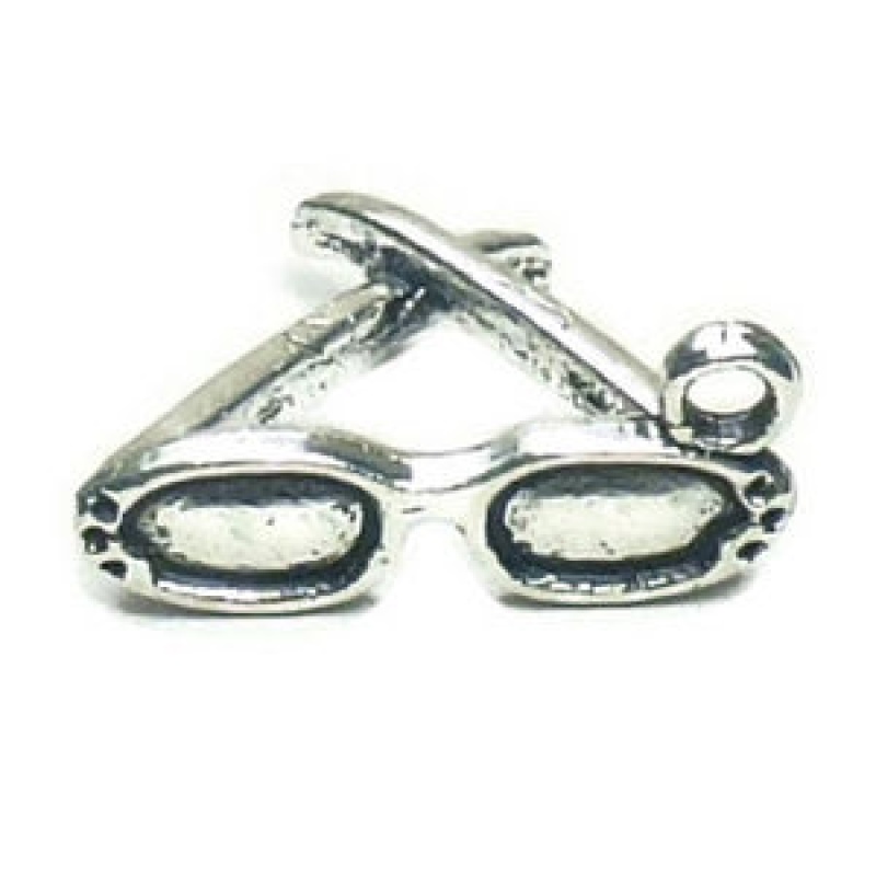 Sunglasses Charm In Antique Silver Pewter 3d