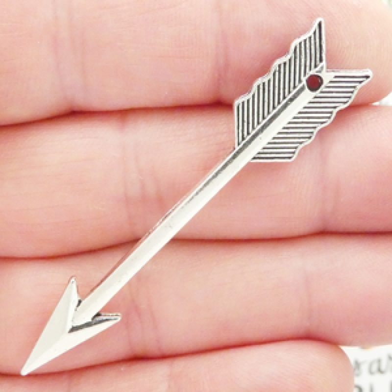 Arrow Charms In Bulk In Antique Silver Pewter Large