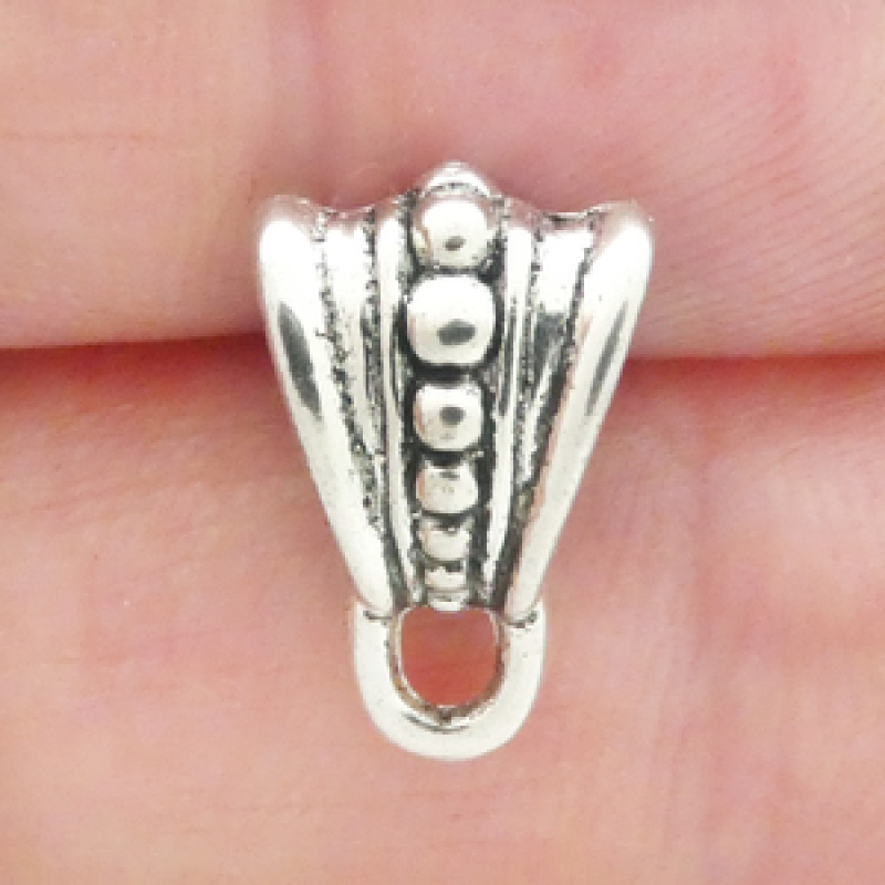 Silver Jewelry Bails Wholesale With Bead Accents