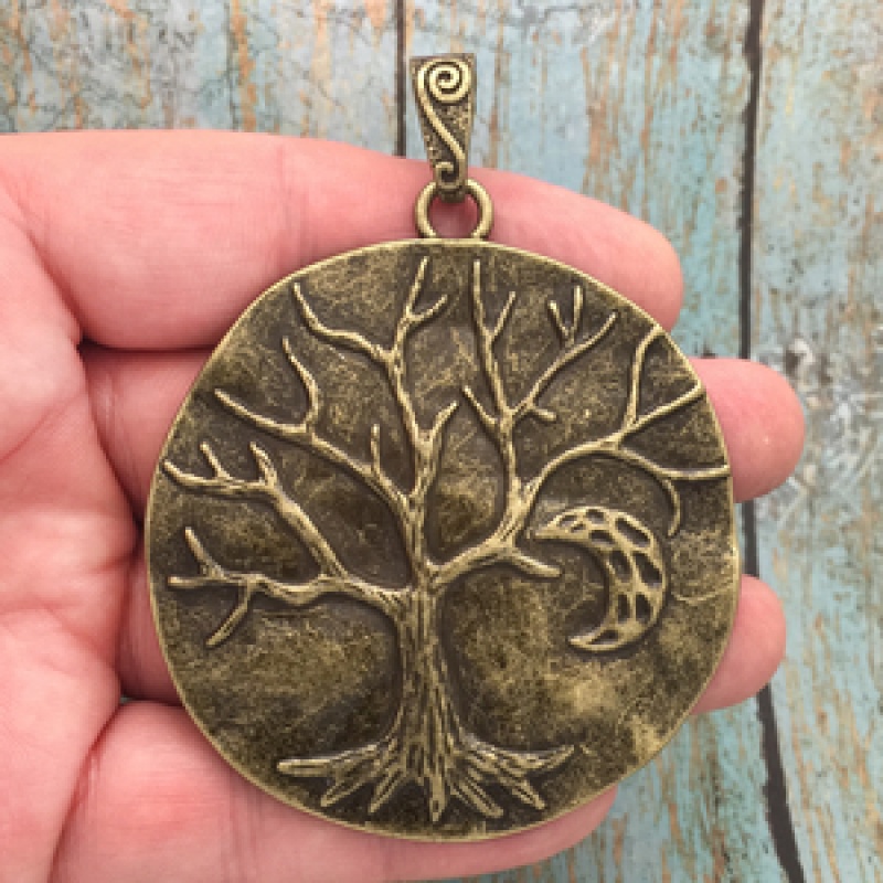 Bronze Tree Of Life Pendant In Pewter