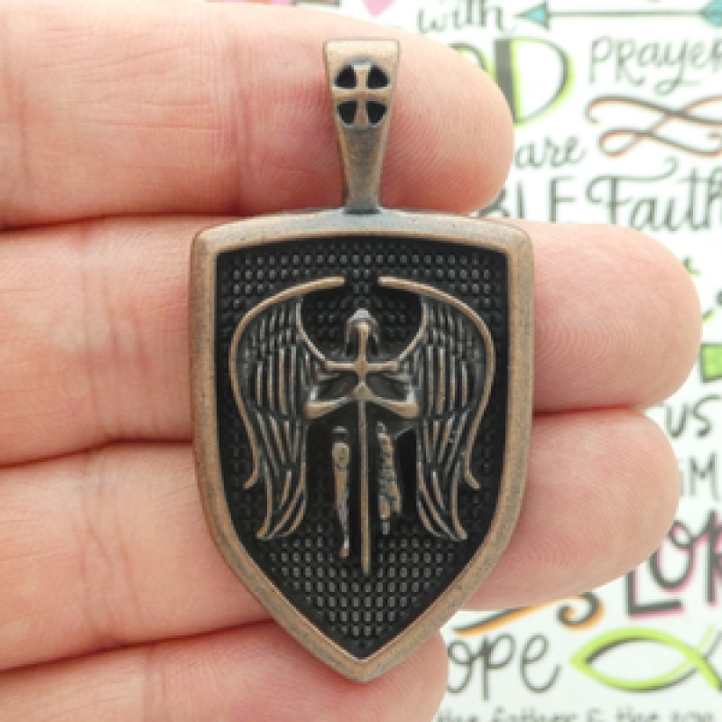 Archangel St Michael Pendant Wholesale Copper Pewter