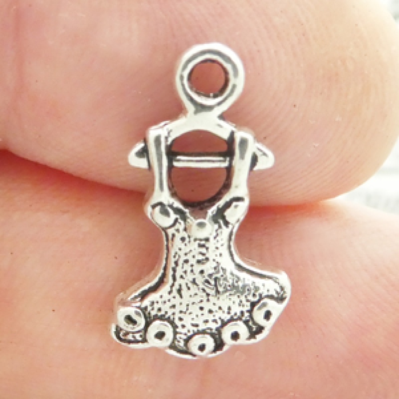 Tutu Ballet Charms Wholesale In Silver Pewter