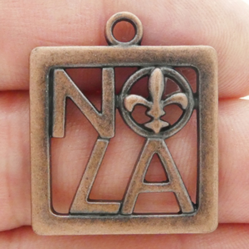 New Orleans Charm Nola Copper Pewter Medium