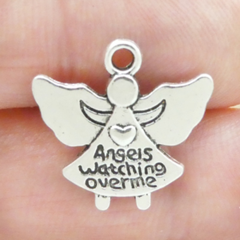 Guardian Angel Charms Wholesale In Silver Pewter